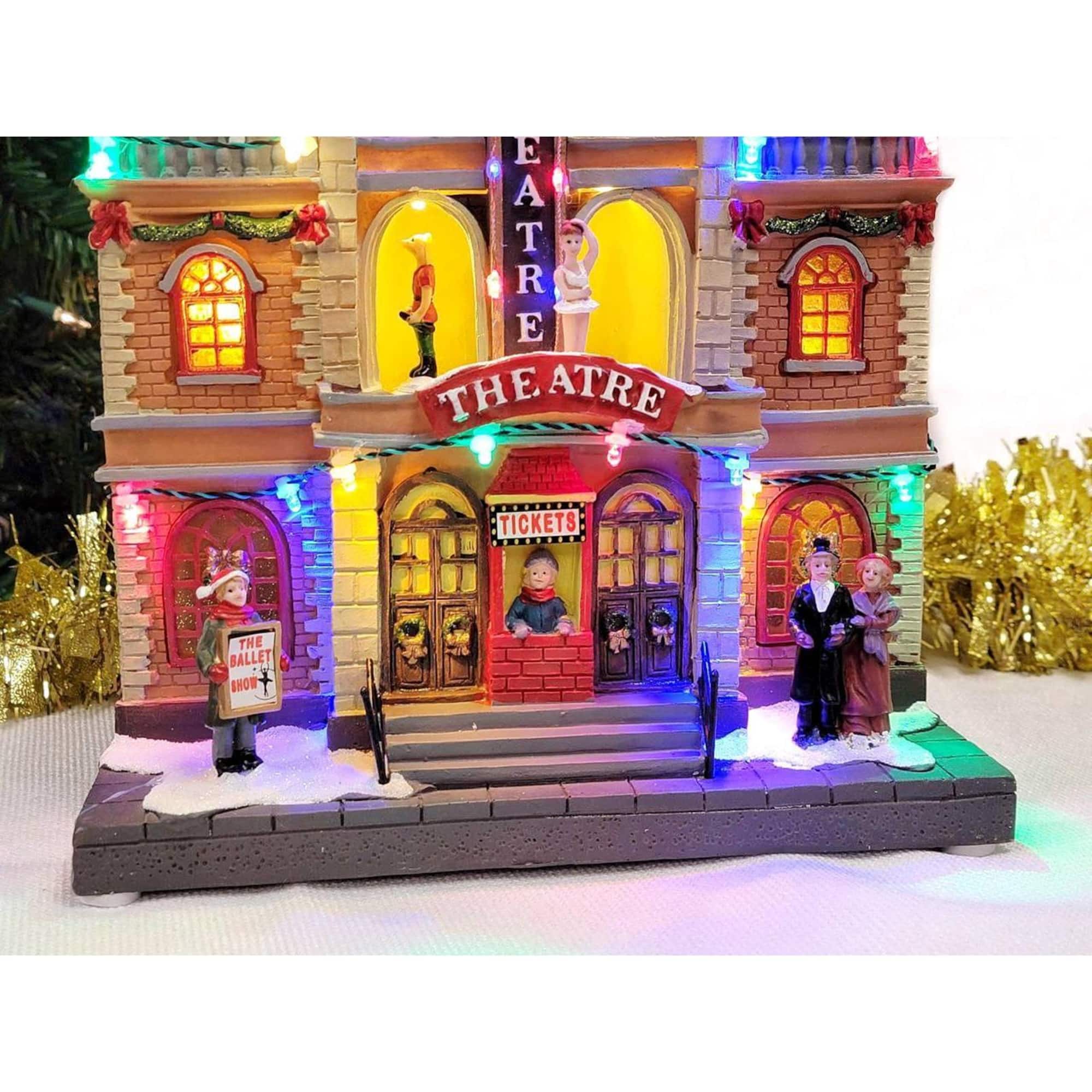 Wizardi 19.75" Christmas Village Theatre Decoration